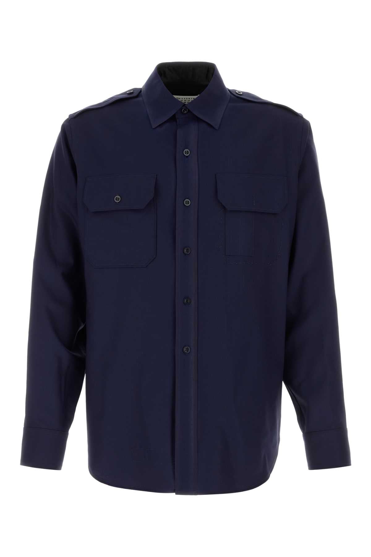 Maison Margiela Wool Shirt — Navy