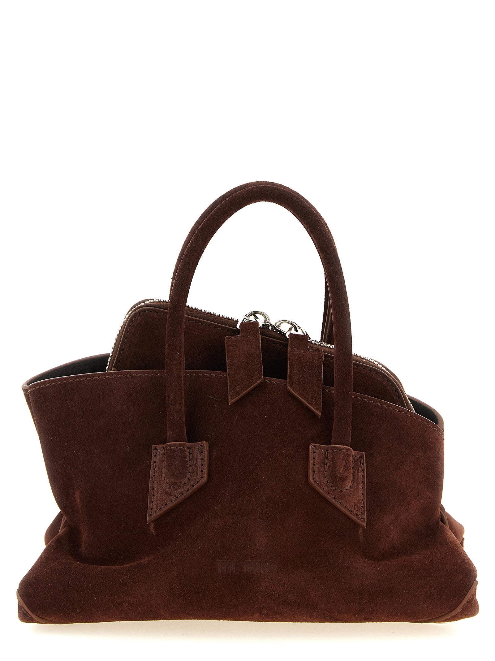 The Attico La Passeggiata Mini Top Handle Bag — Brown