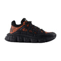Versace Quilted Calf Leather Sneaker — Black