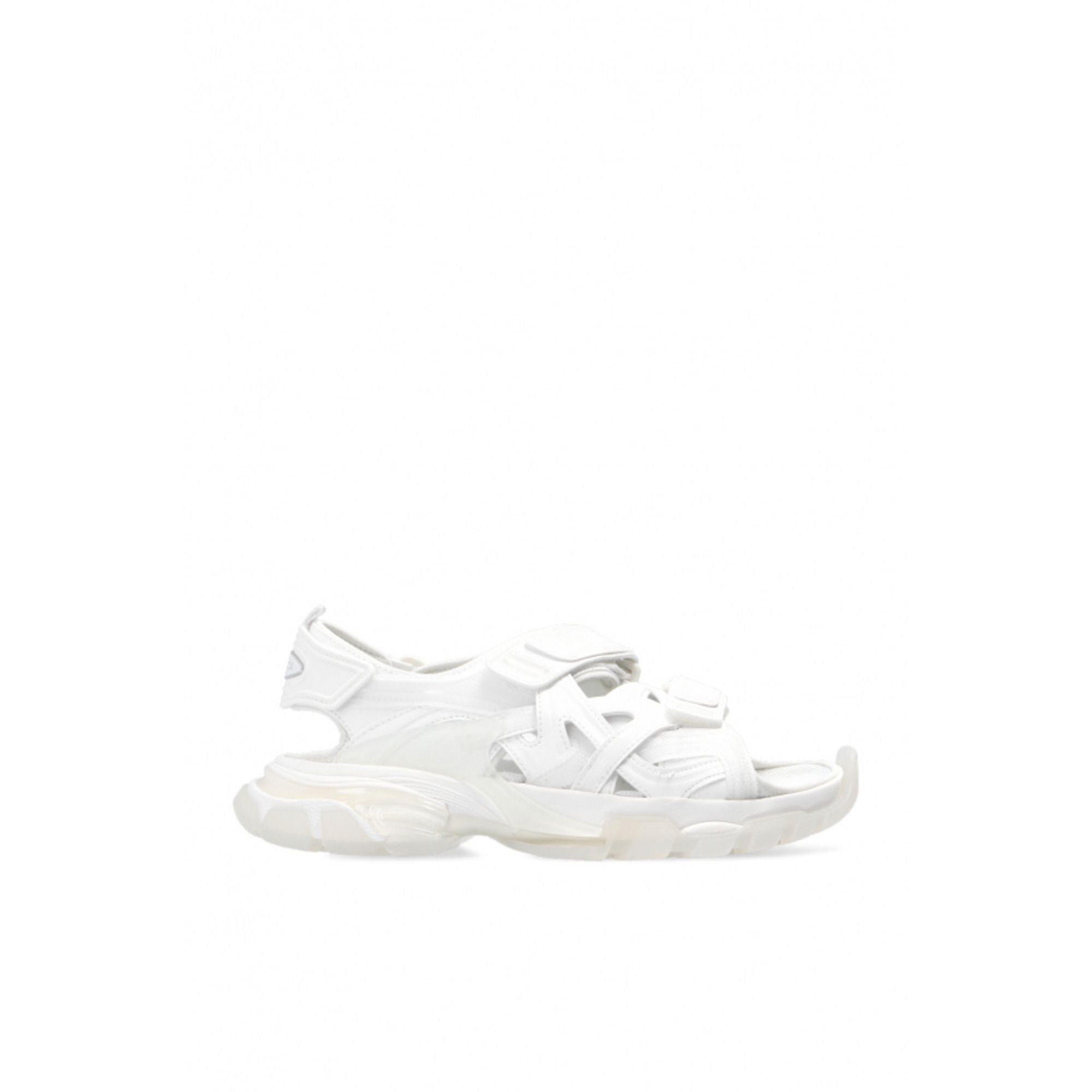 Balenciaga Track Touch-Strap Sandal — White