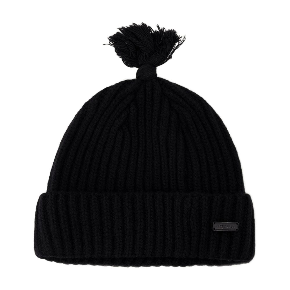 Ader Error BMADFWHW0505BK Ribbed Wool Beanie — Black