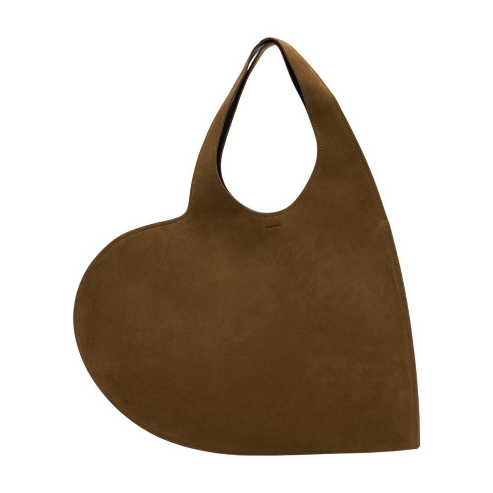 Coperni Double Heart Shoulder Bag — Brown