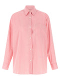 Marni Striped Cotton-Blend Blouse — Pink