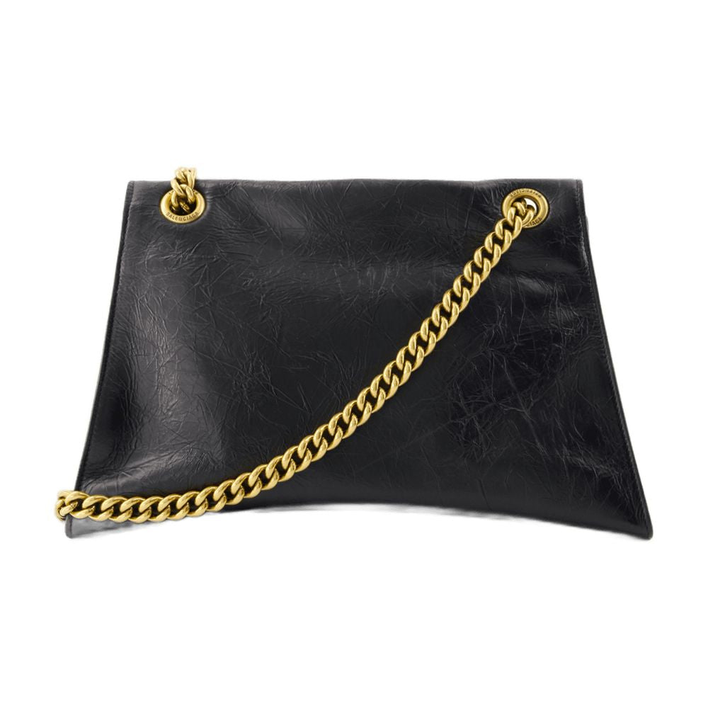 Balenciaga Crush Chain Shoulder Bag — Black