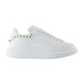 Alexander McQueen Studded Leather Sneaker — White
