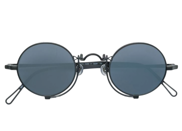 Matsuda Titanium Round Frame Sunglasses — Gray