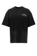 Amiri Logo-Embroidered Cotton T-Shirt — Black
