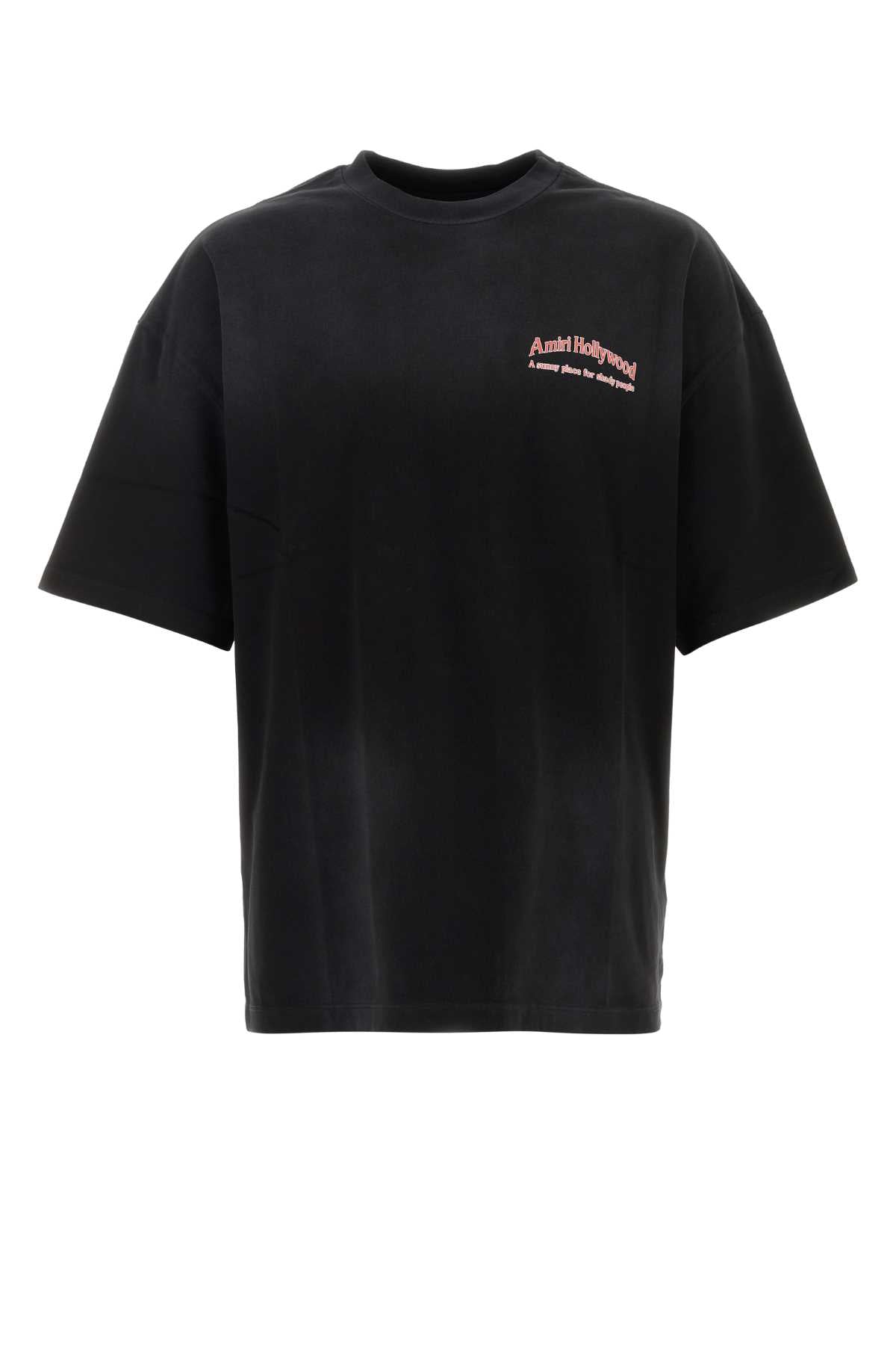 Amiri Logo-Embroidered Cotton T-Shirt — Black