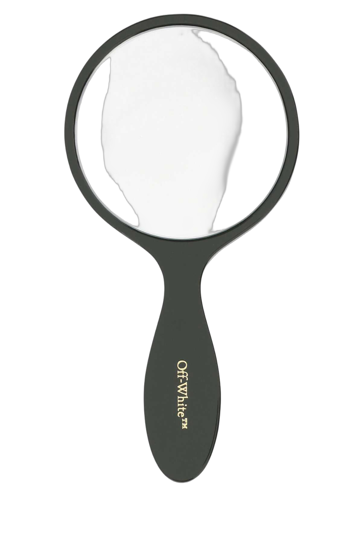 Off-White Handheld Acetate Mirror — Green