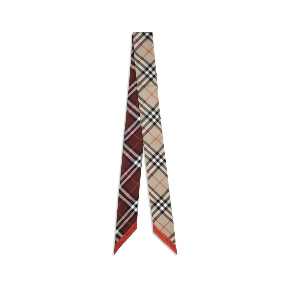 Burberry Burberry Check Silk Scarf — Beige