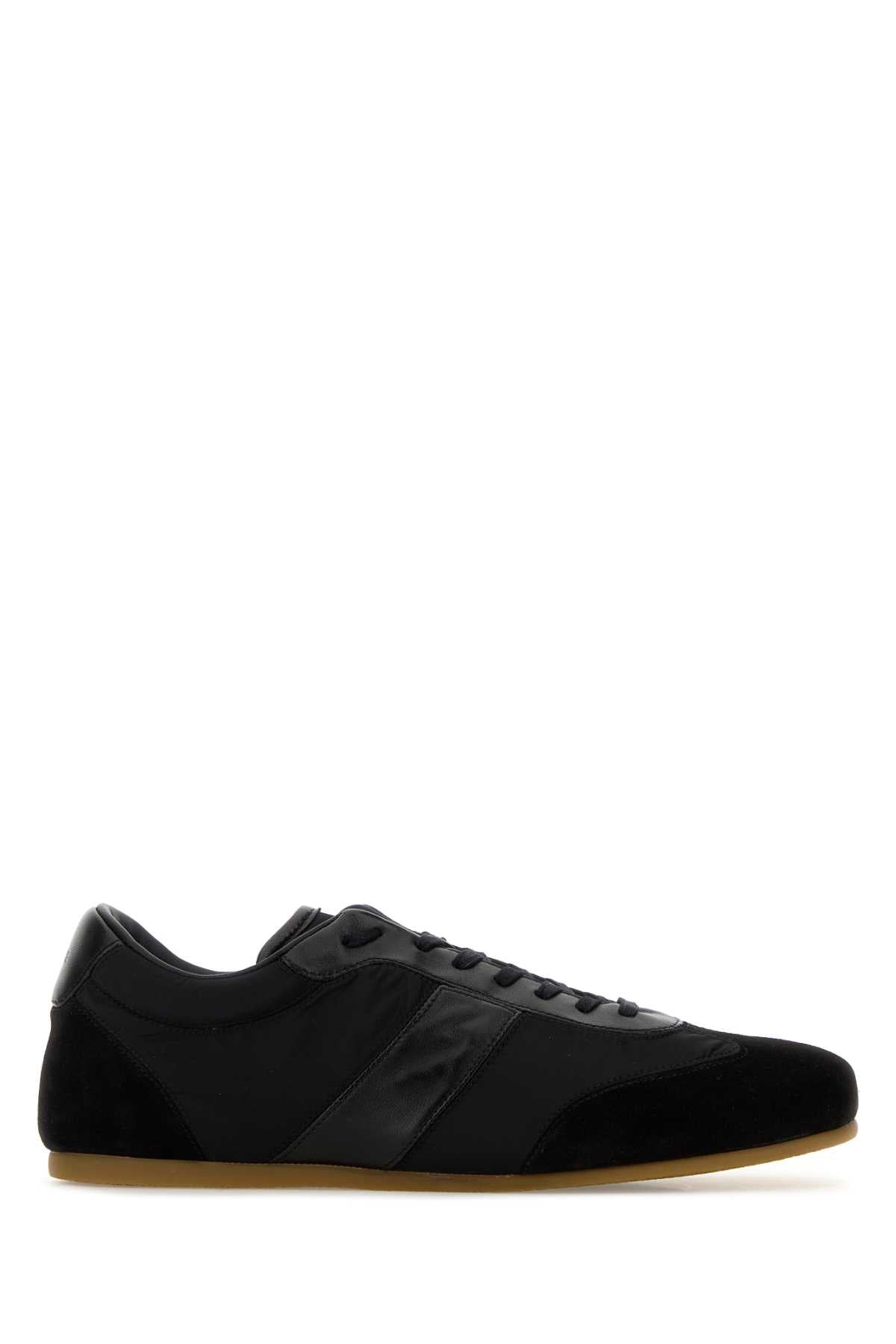 Lemaire Leather & Suede Sneaker — Black