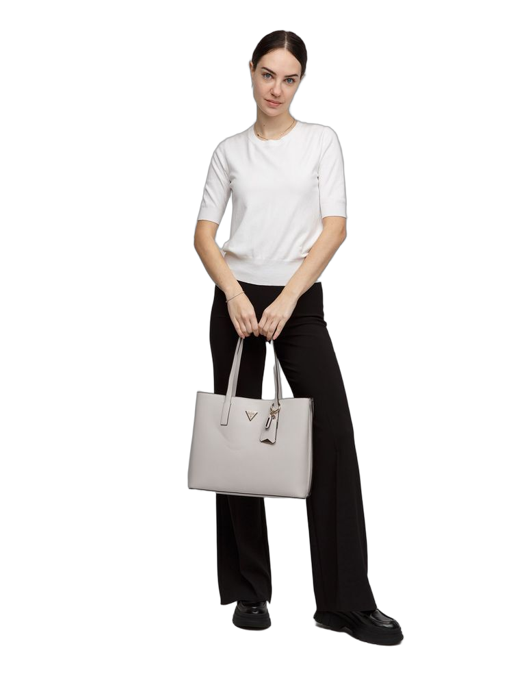 Guess Meridian II Girlfriend Tote Bag — Ivory