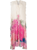 Valentino Ruffled Floral Print Gown — Pink
