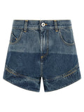 The Attico Shuffle Bermuda Shorts — Blue