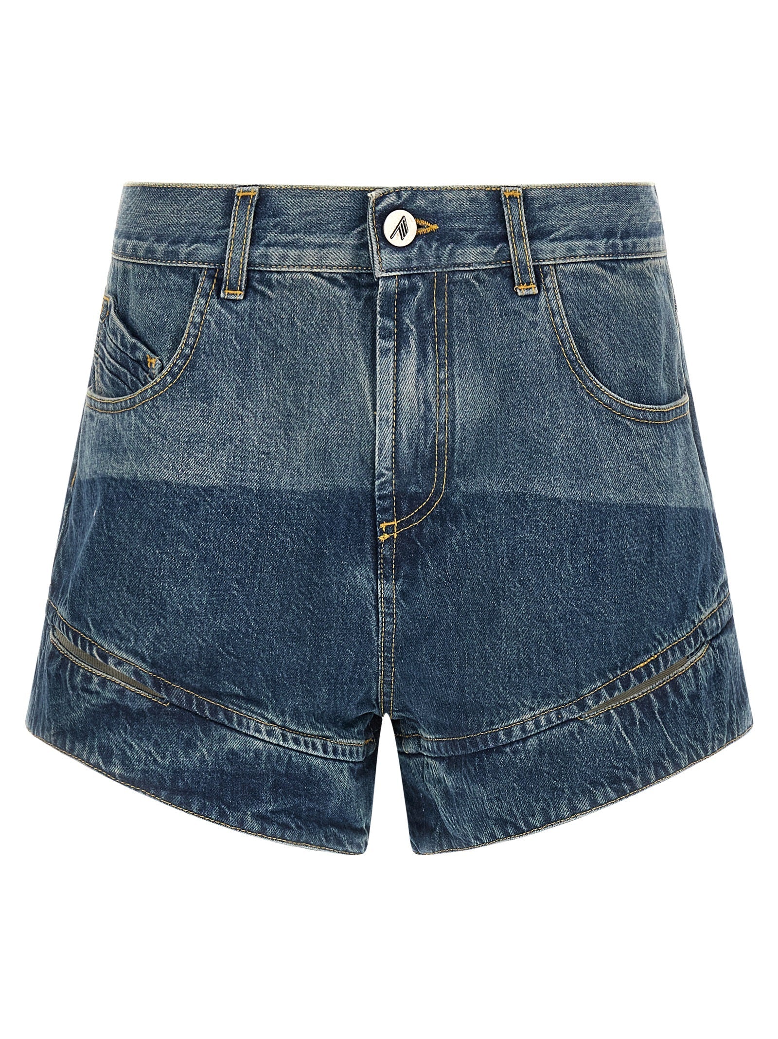 The Attico Shuffle Bermuda Shorts — Blue