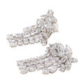Self-Portrait Crystal Dangle Earrings — Silver