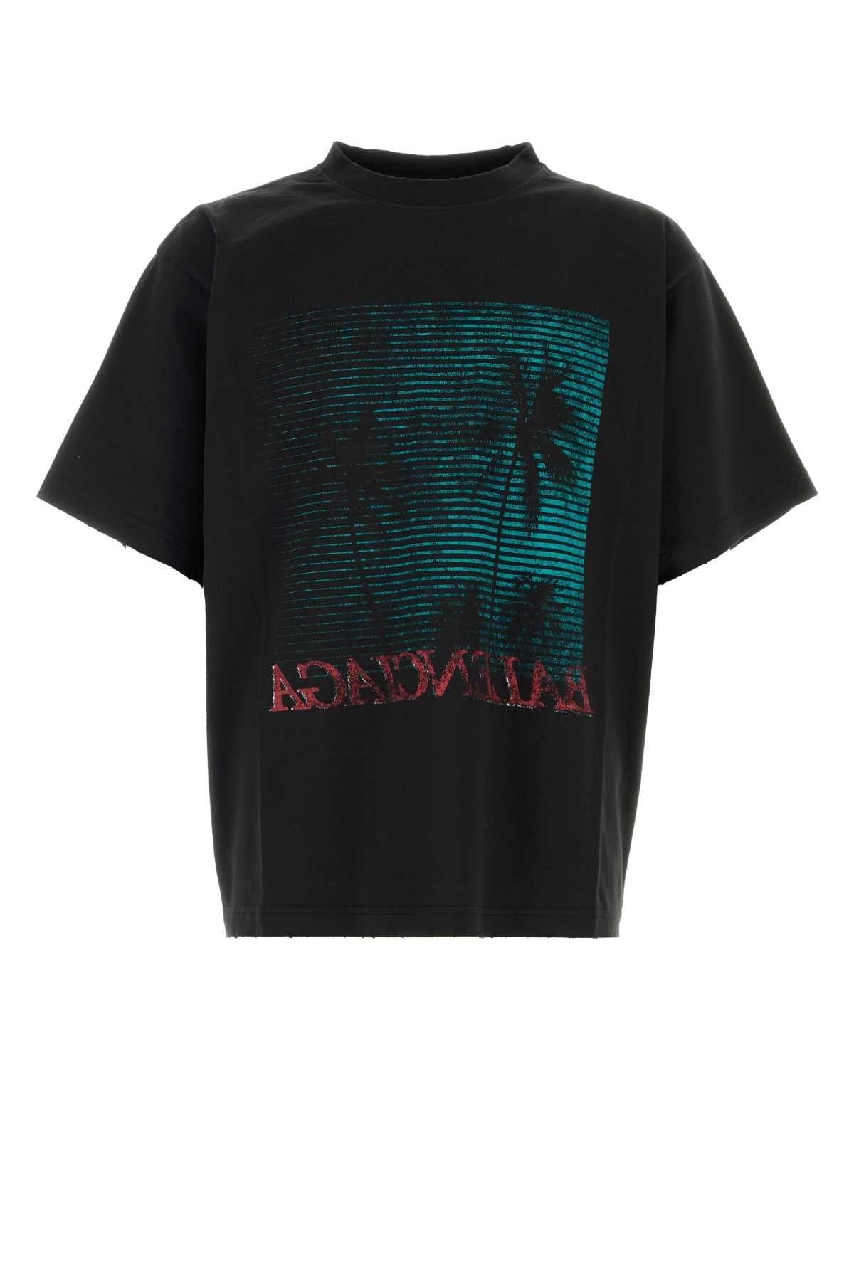 Camiseta de algodón con estampado gráfico Balenciaga — Negro