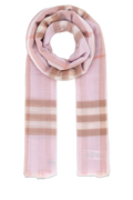 Burberry Striped Wool Scarf — Pink