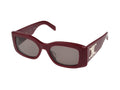 Celine CL40282U Rectangular-Frame Sunglasses — Burgundy