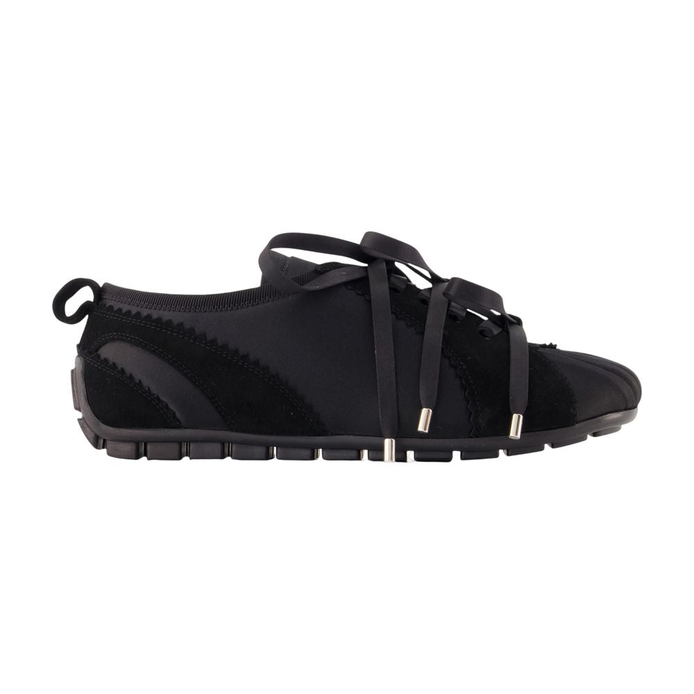 Simone Rocha Ballerina Grip Trainer Sneaker — Black