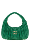 Miu Miu Quilted Nappa Leather Shoulder Bag — Green