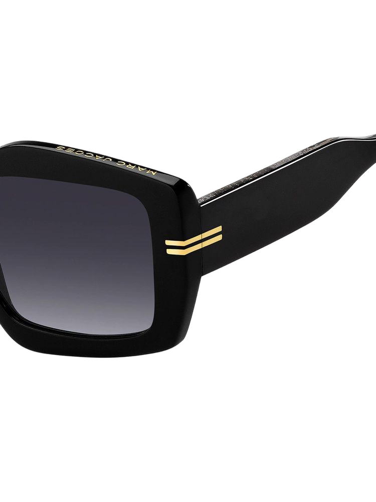 Marc Jacobs MJ Oversize Square Acetate Sunglasses — Black
