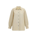 Magda Butrym Denim Overshirt Shirt — Beige