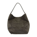 Toteme Belted Calfskin Shoulder Bag — Gray