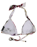 Dolce & Gabbana Floral Print Triangle Bikini Top — White