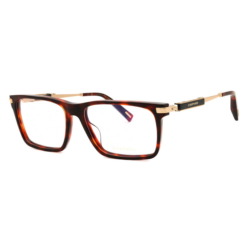 Chopard VCH36409AT Rectangle Full Rim Tortoiseshell Eyeglasses — Brown