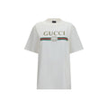 Gucci Logo-Embroidered Cotton-Silk T-Shirt — White