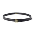 Anine Bing Monogram Buckle Leather Belt — Black