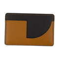 Patou Colorblock Calfskin Card Case — Brown