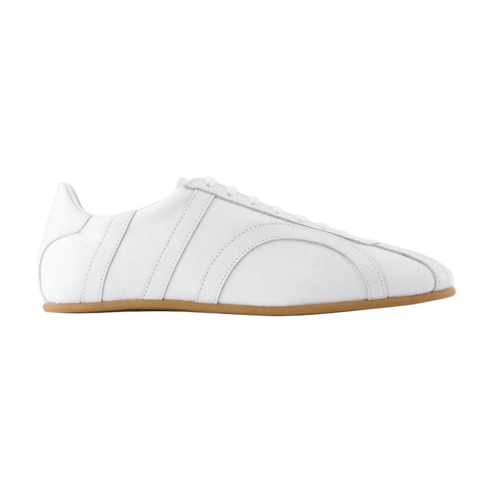 Toteme Cotton Canvas Sneaker — White