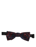 Dolce & Gabbana Paisley Silk Blend Bow Tie — Navy