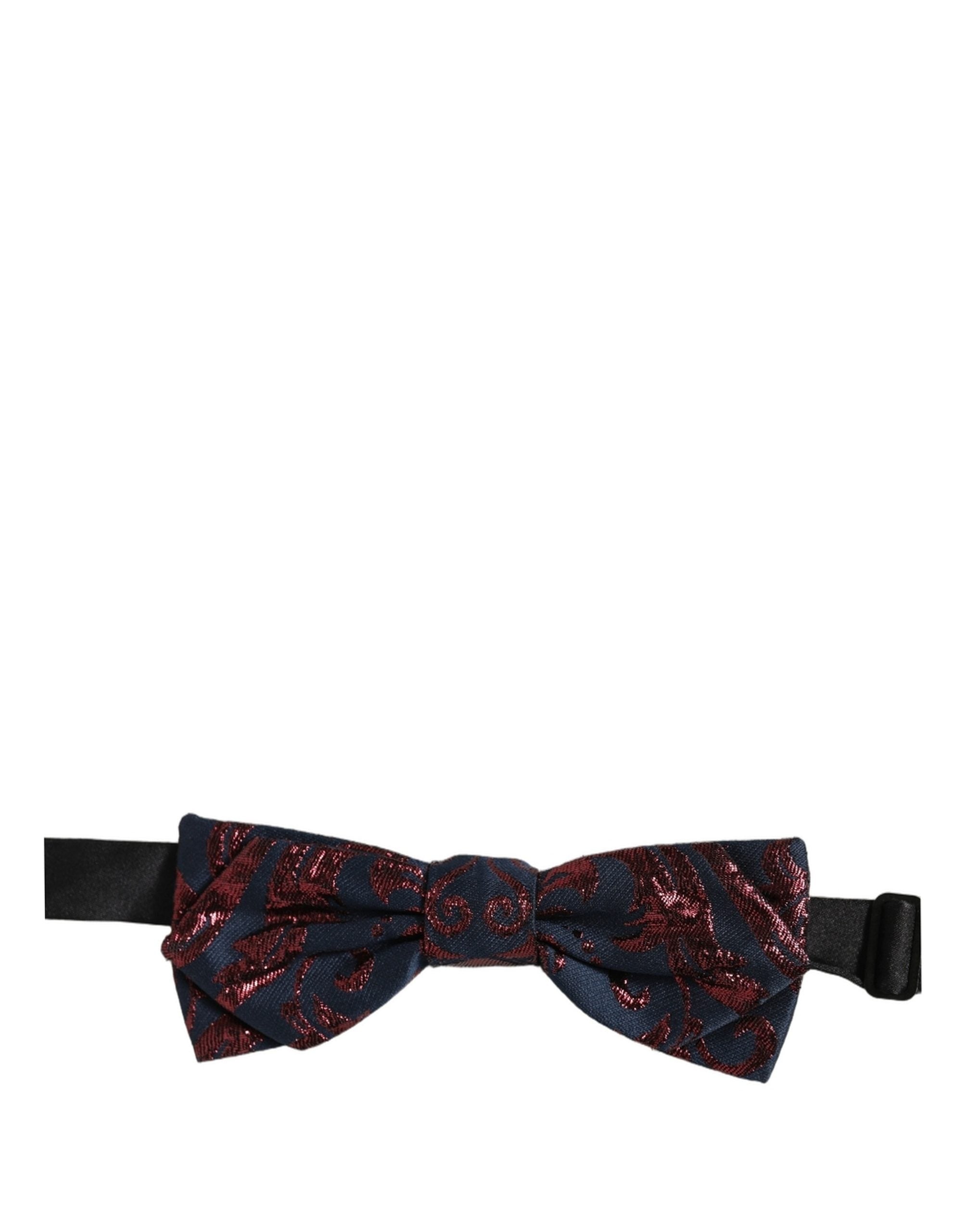 Dolce & Gabbana Paisley Silk Blend Bow Tie — Navy