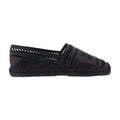 Tory Burch Open Weave Viscose Espadrille Flat — Black
