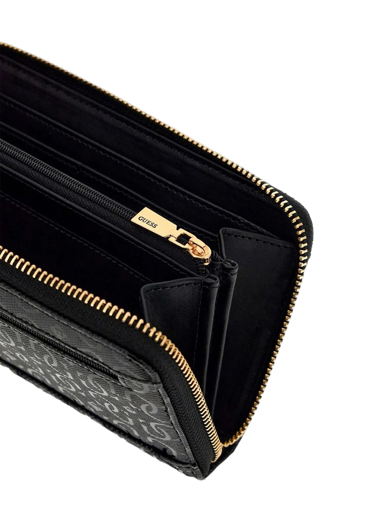Guess Zip Around Wallet — Black