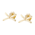 Simone Rocha Bow Daisy Earrings — Yellow