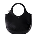Courreges Leather Top Handle Bag — Black
