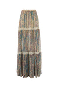 Etro Paisley Silk Tiered Skirt — Multicolor