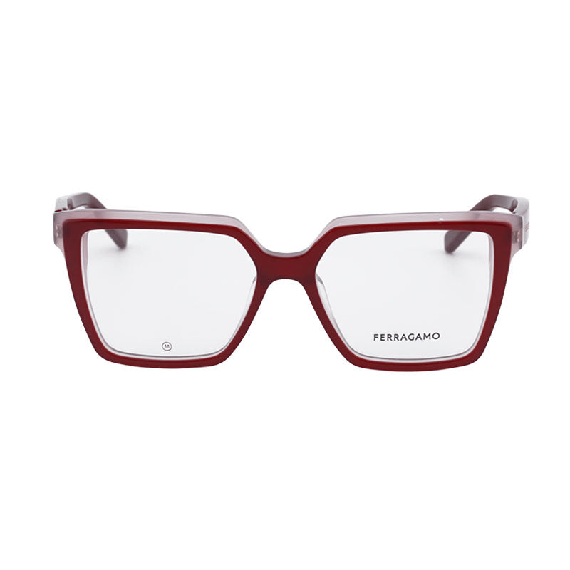 Ferragamo SF2950N614 Square Acetate Eyeglasses — Red