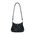 Rabanne Studded Calfskin Shoulder Bag — Black