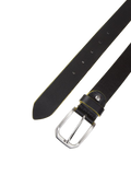 Momo Design Leather with Contrasting Piping Belt — Black