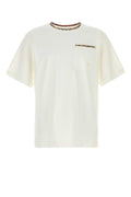 Burberry Cotton with Signature Trim T-Shirt — White