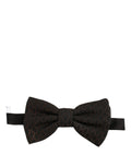 Dolce & Gabbana Silk Woven Bow Tie — Brown