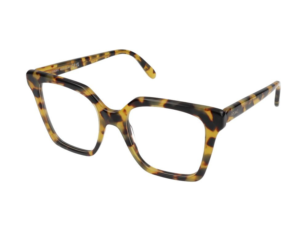 Loewe LW50106I Tortoiseshell Square-Frame Eyeglasses — Tortoiseshell
