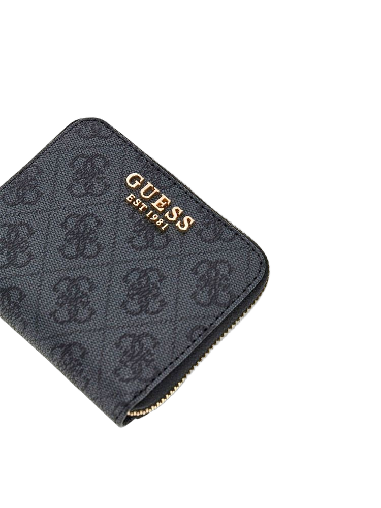 Guess Logo Embossed Wallet — Gray