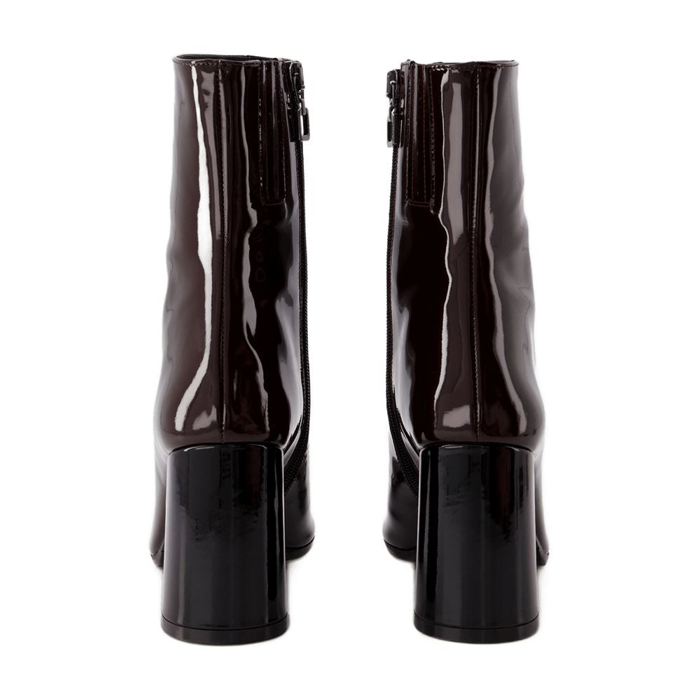 Carel Patent Leather Ankle Boot — Black