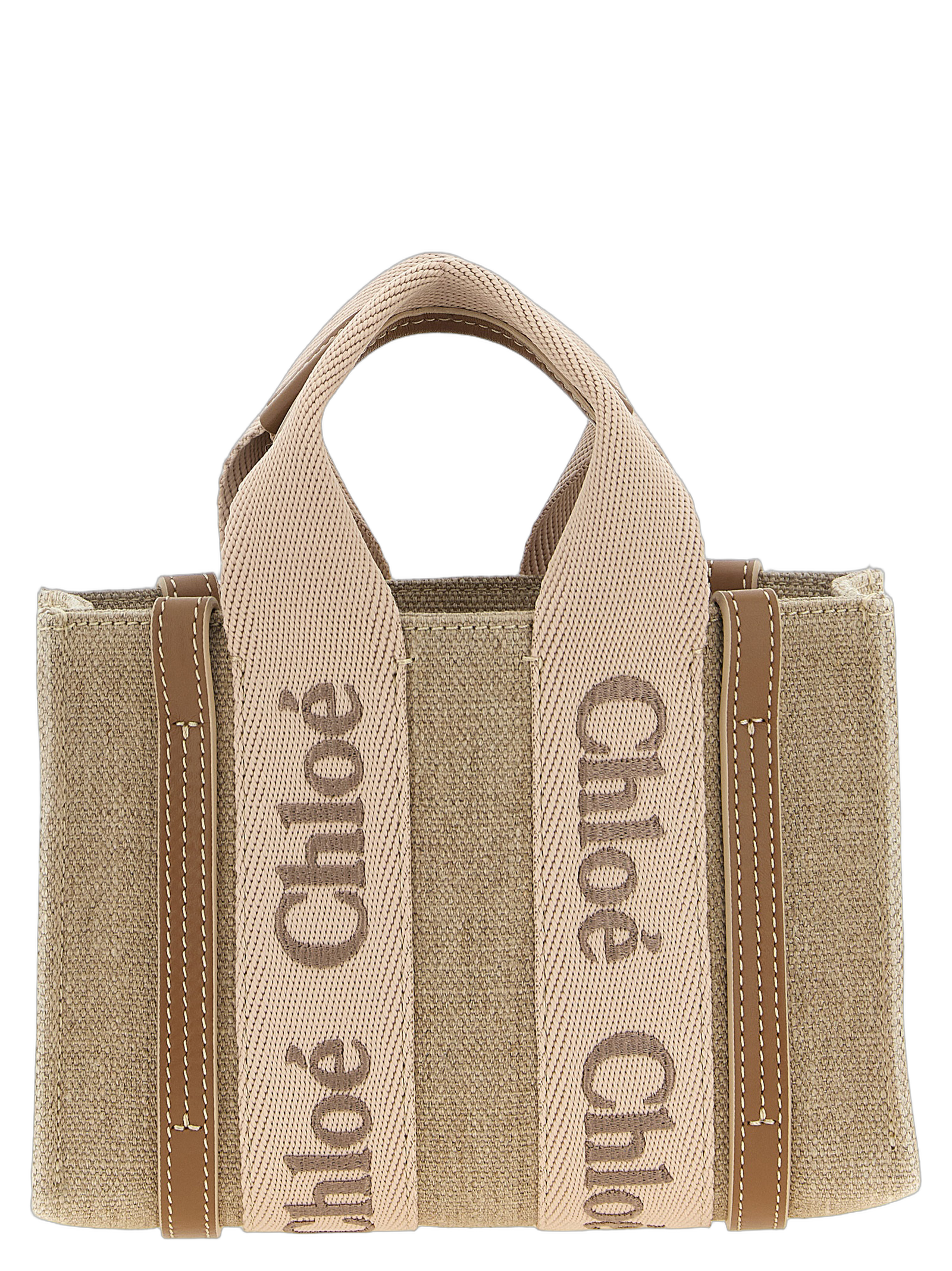 Chloé Woody Mini Bag — Beige